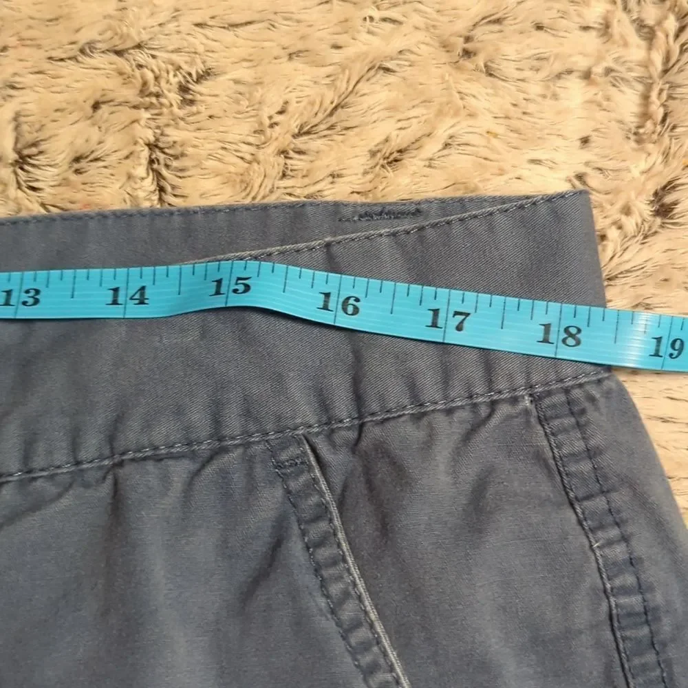 Ring Of Fire CARGO SHORTS Mens Size 36 Gray/Blue Button Zip‎